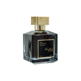 Fragrance World Satin Oud close-up of glass bottle and spray nozzle highlighting texture