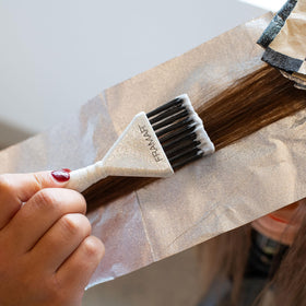 FRAMAR brushes in salon use applying color for efficient styling