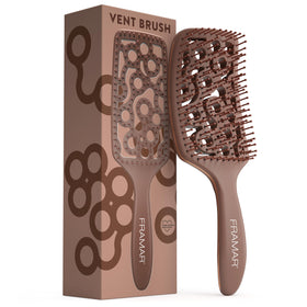 FRAMAR curved brush front packaging showing chocolate color and vents for faster drying