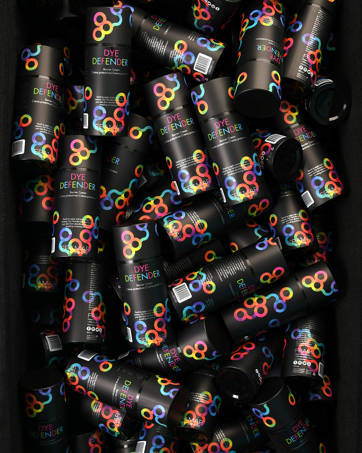FRAMAR bottle in travel kit illustrating portable 100 ml size for professionals