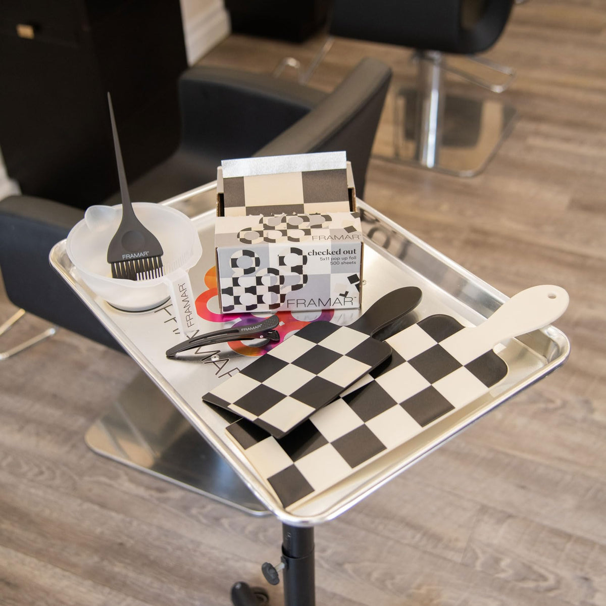 FRAMAR packaging laid out showing two-piece set and included paddle and board