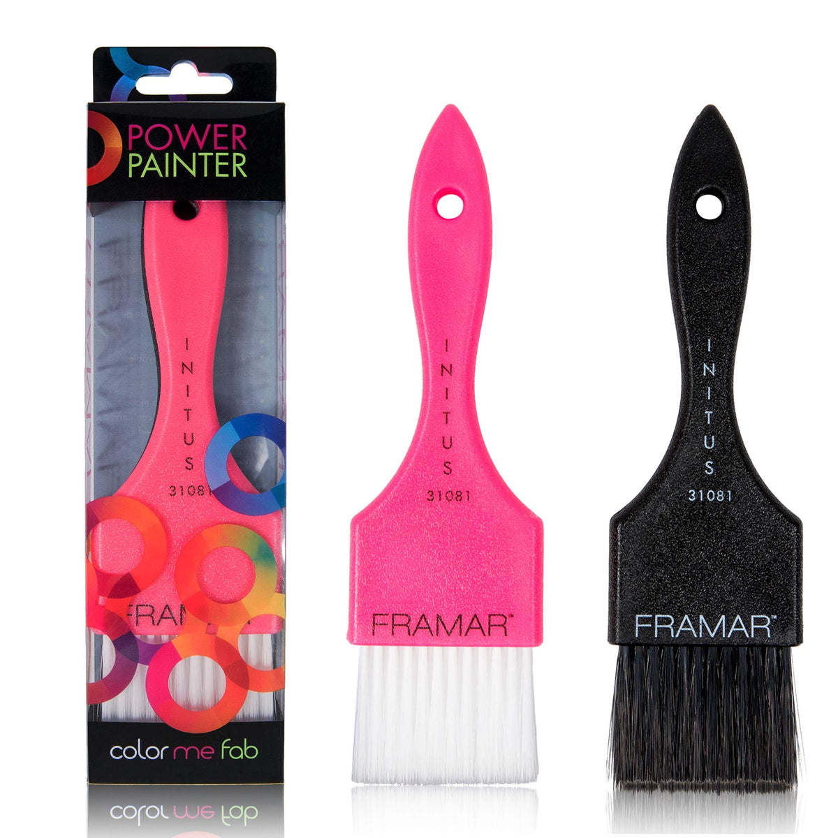 FRAMAR Power Painter front pack view showing both brushes and professional use benefit