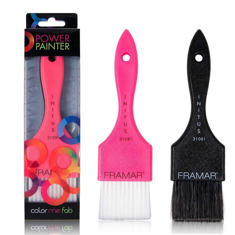 FRAMAR Power Painter front pack view showing both brushes and professional use benefit