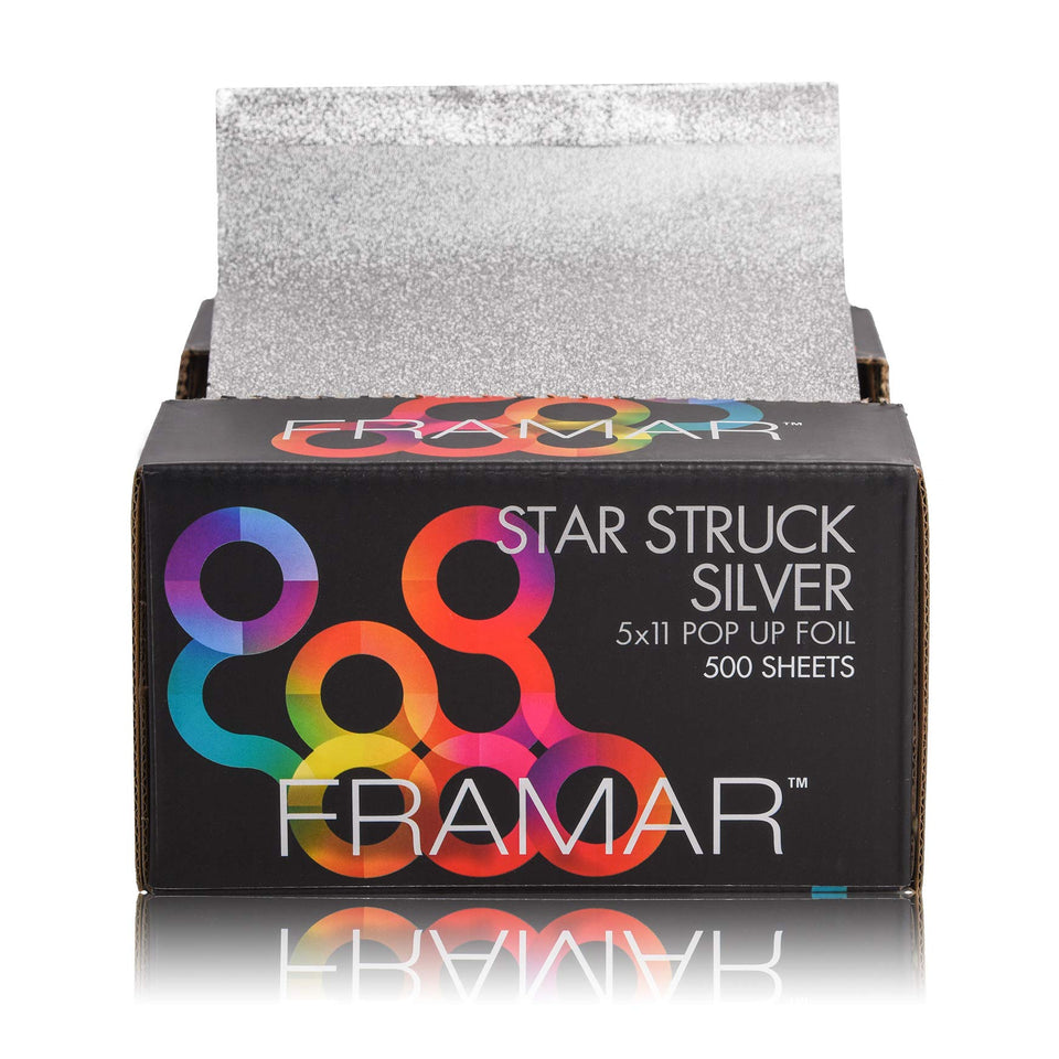 FRAMAR silver foil box front showing pop-up dispenser and neat storage benefit