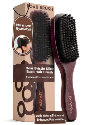 FRAMAR brush front view showing shape and glossy finish benefit