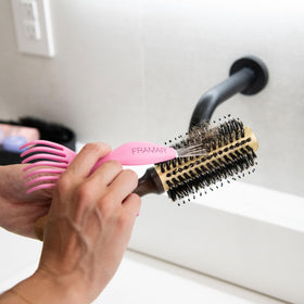 FRAMAR tool inside a toiletry bag illustrating travel-friendly maintenance