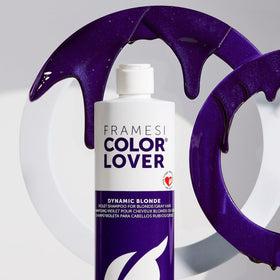 Framesi pump dispensing shampoo into hand demonstrating easy application