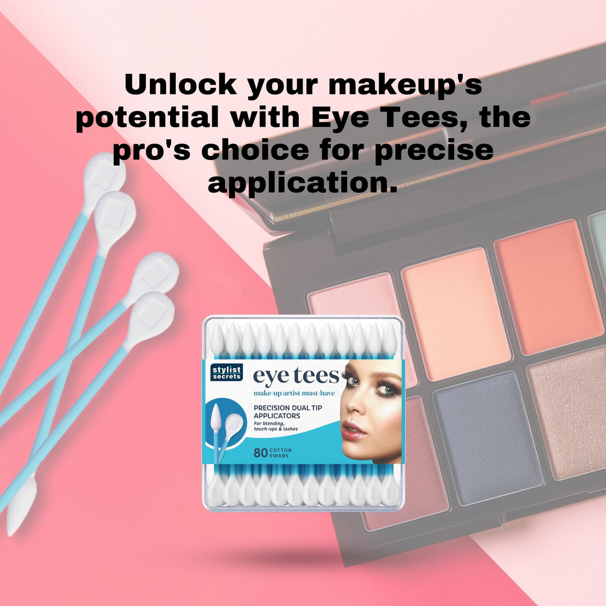 Fran Wilson cotton tip in use correcting eyeliner for precise makeup control benefit