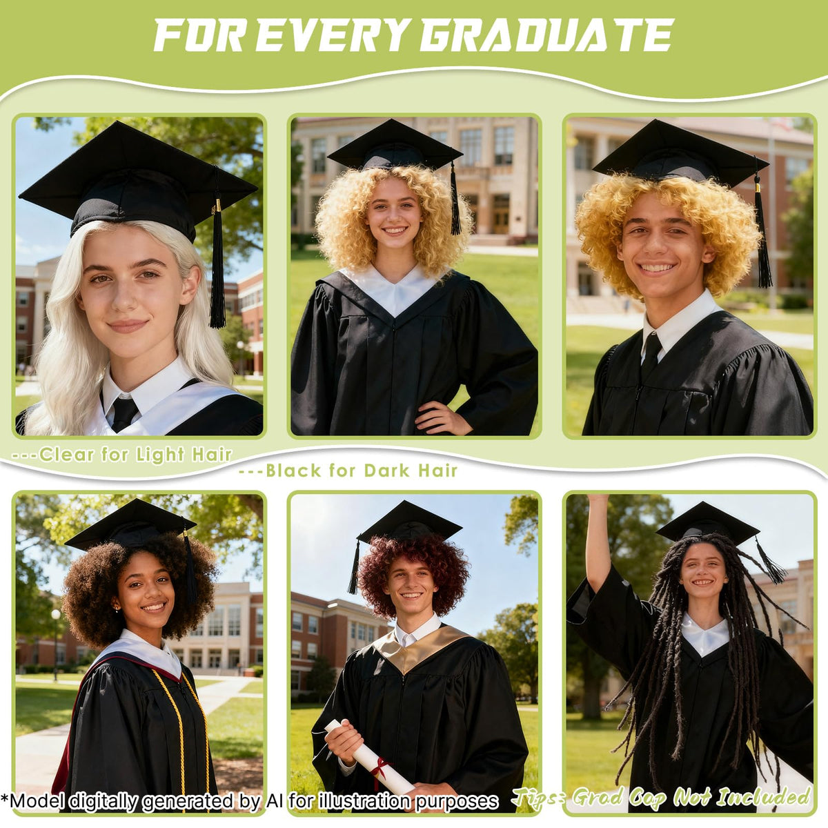 Franimo headband worn by graduate in photoshoot ensuring worry-free photos