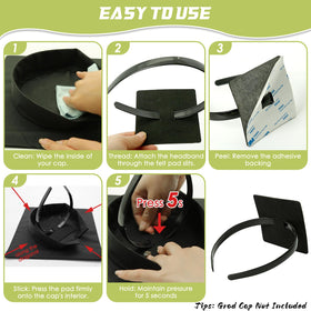 Franimo headband beside hand for size comparison demonstrating compactness