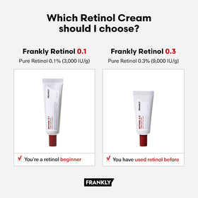 FRANKLY illustrative before-and-after skin texture improvement depiction