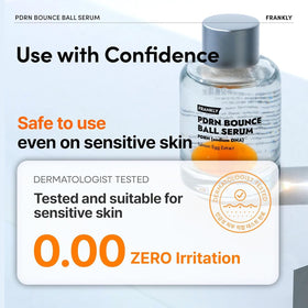 FRANKLY bottle staged in bathroom routine to show daily skincare compatibility