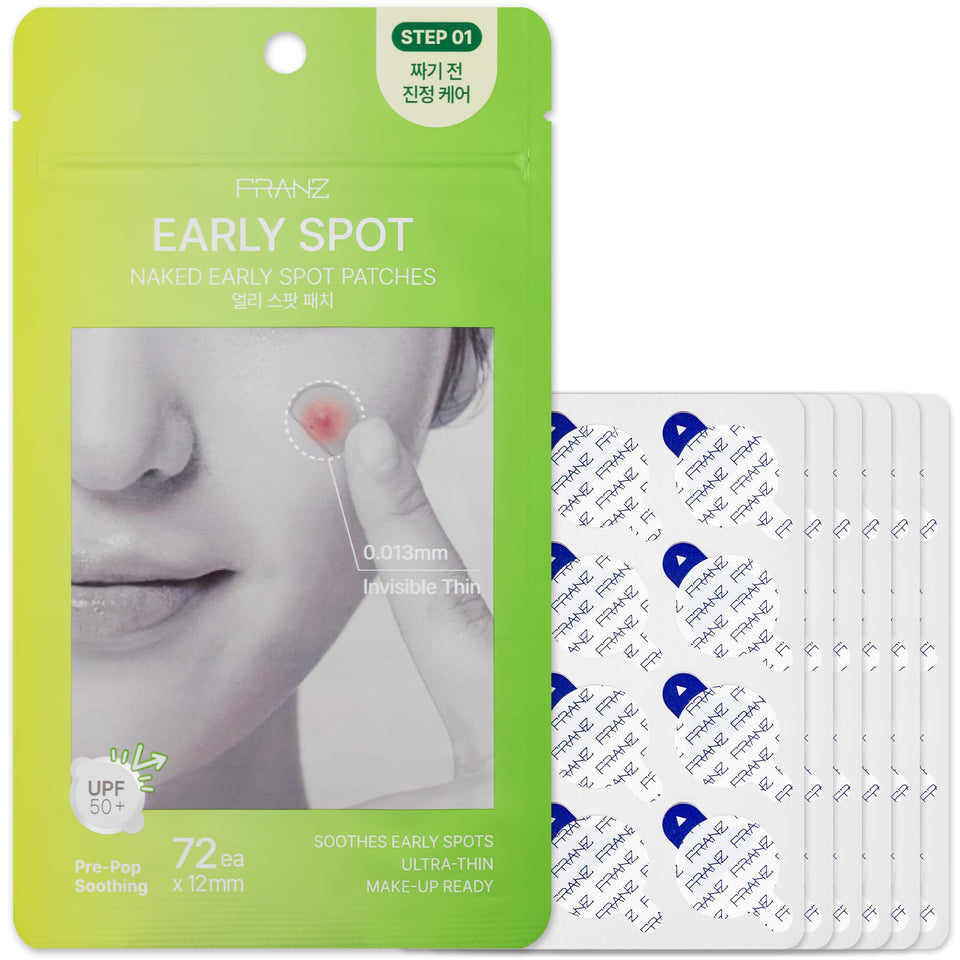 FRANZ front packaging showing 72 ultra-thin invisible patches and benefits