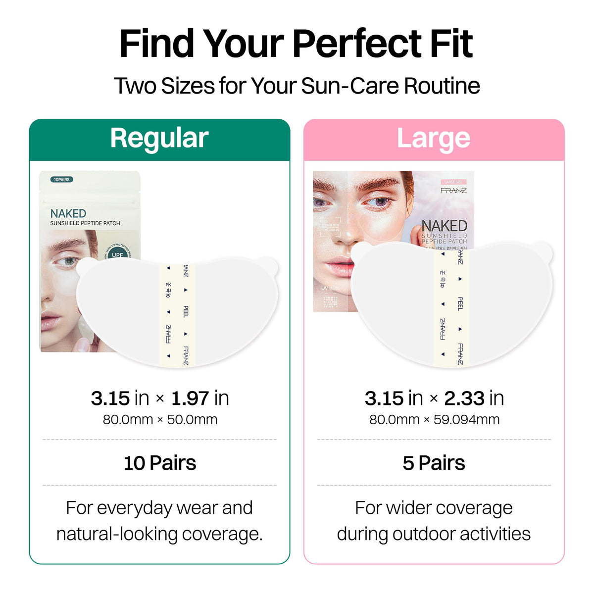 FRANZ patch under foundation showing compatibility with makeup