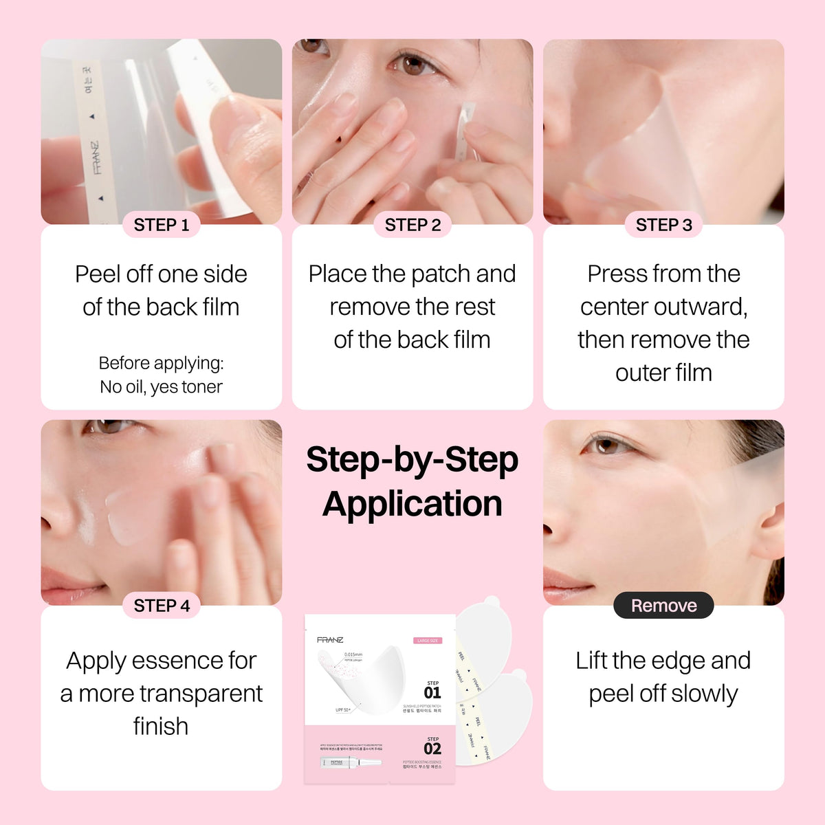 FRANZ peptide ingredient label highlighting skin-supporting actives