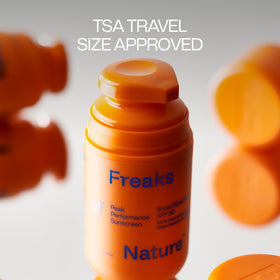 Freaks of Nature sunscreen on beach showing water-resistant protection benefit
