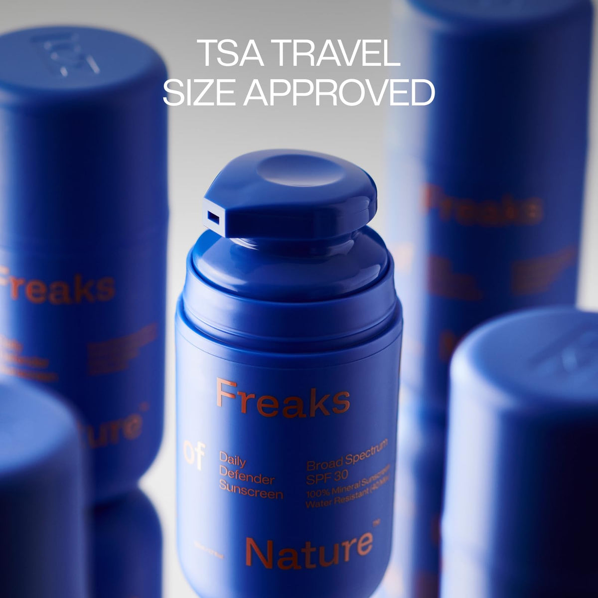 Freaks of Nature tube beside keys showing 1.7 oz pocket-sized convenience