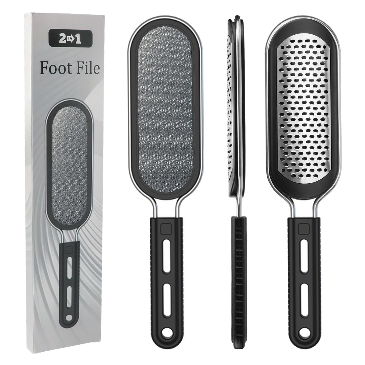 FREATECH front view showing dual-sided file for quick removal benefit