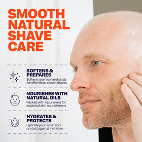Applying Freebird oil to scalp showing protective glide and reduced irritation benefit