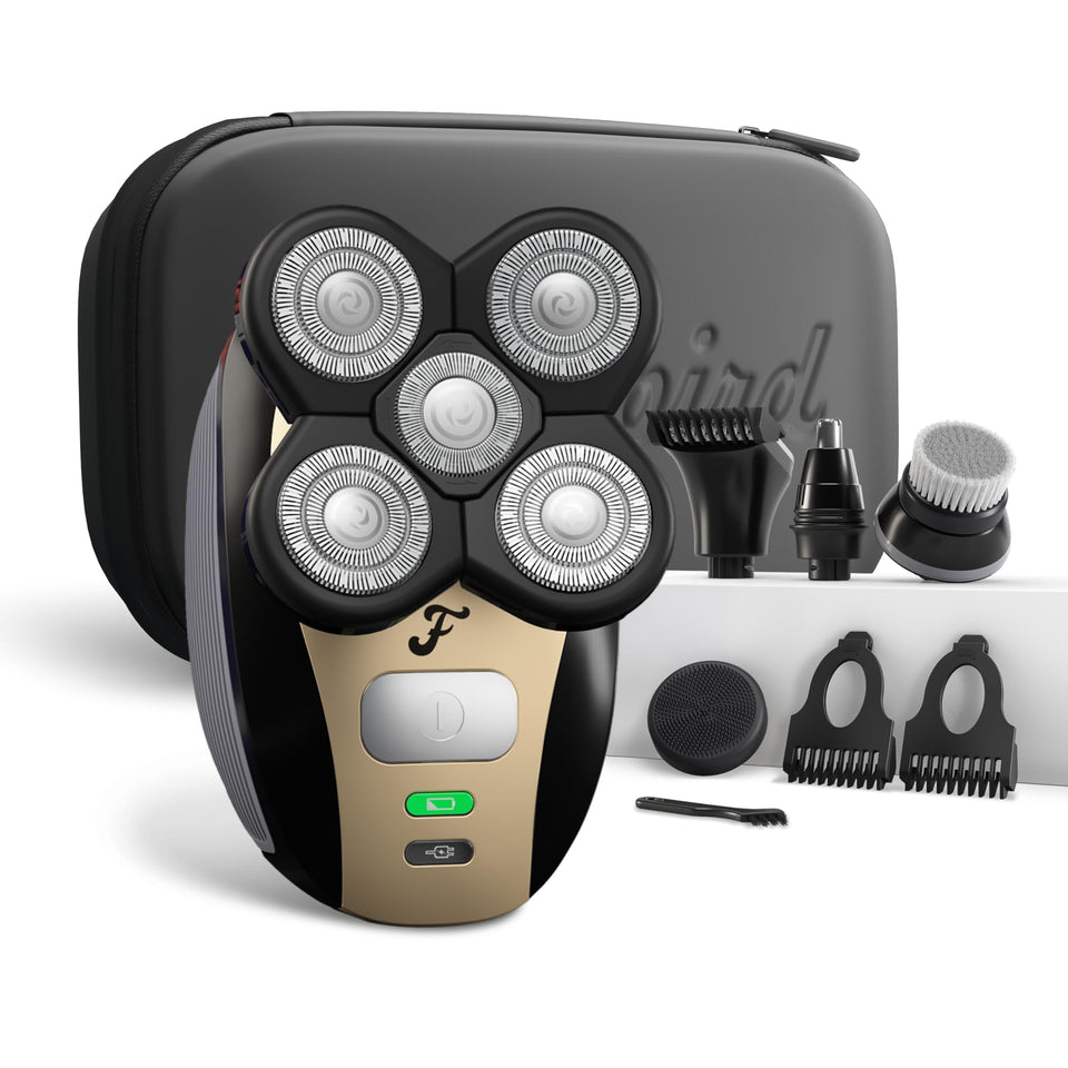 Freebird FlexSeries front view showing main shaver and ergonomic handle for comfortable control