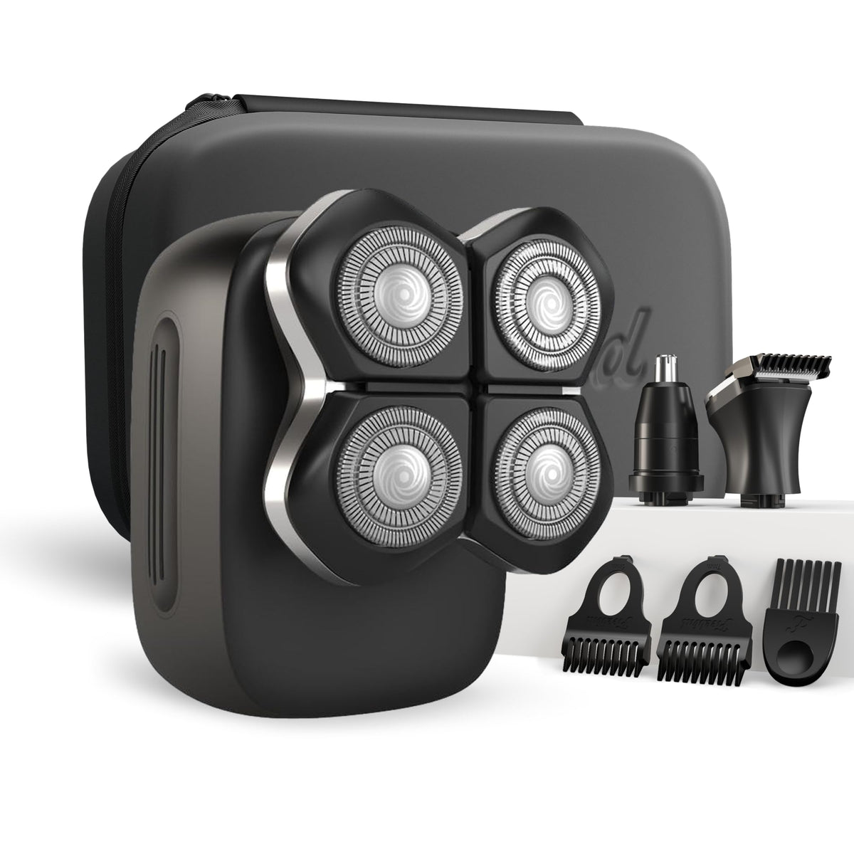 Freebird FlexSeries Pro front view showing ergonomic handle and charging port for comfortable grooming