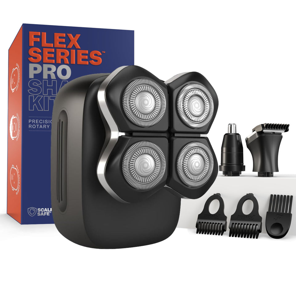 Freebird FlexSeries Pro front view showing ergonomic handle and power button for comfortable grip