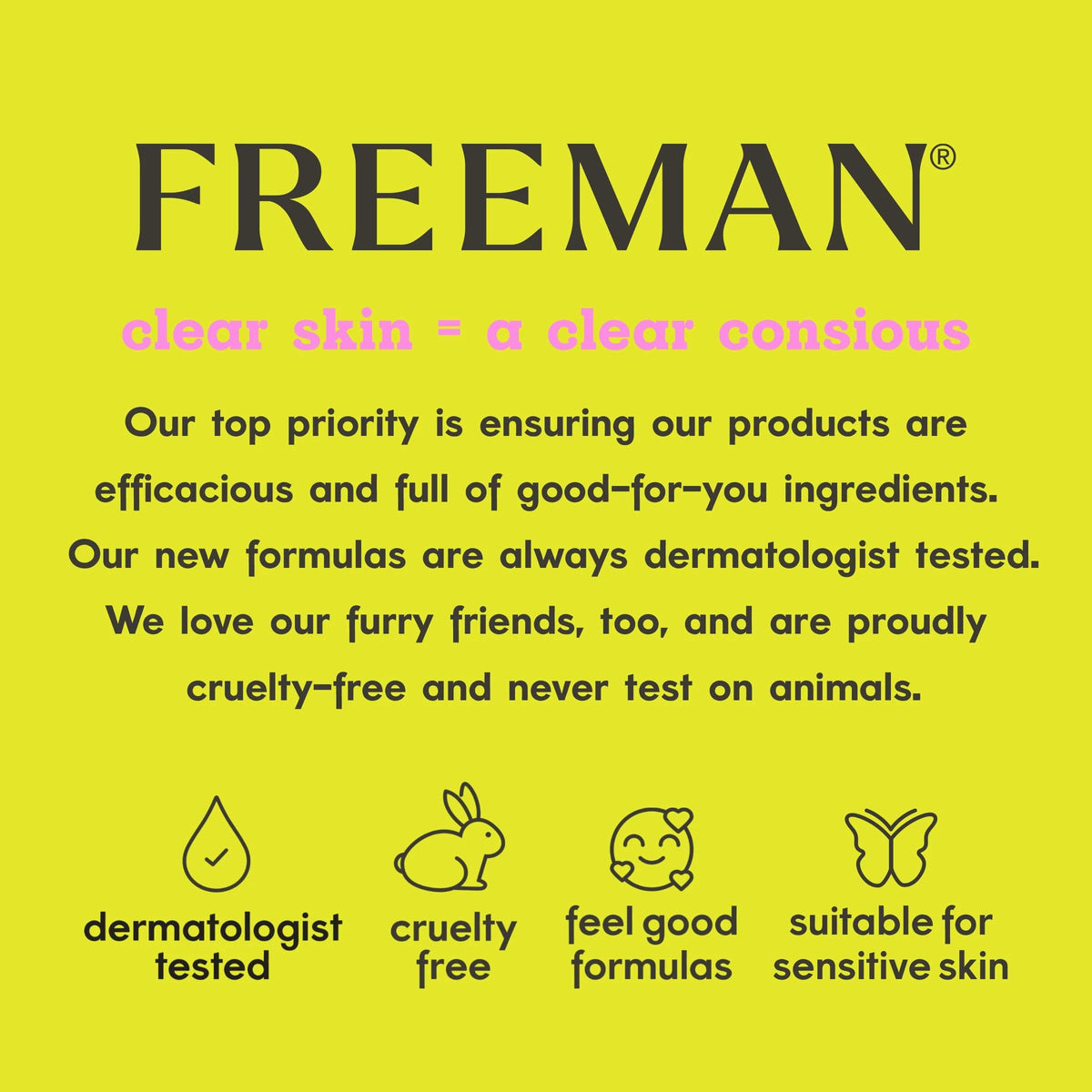 Freeman aftercare moisturized skin detail showing smoother finish and hydrated appearance