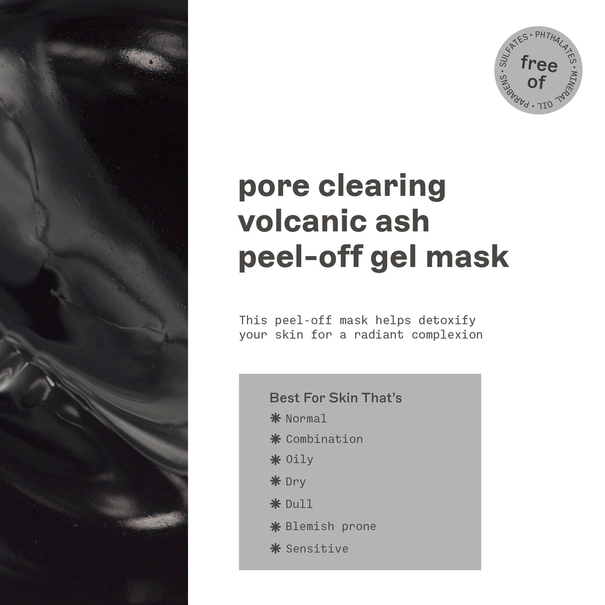 Freeman mask applied to a man's face showing quick deep-cleansing benefit
