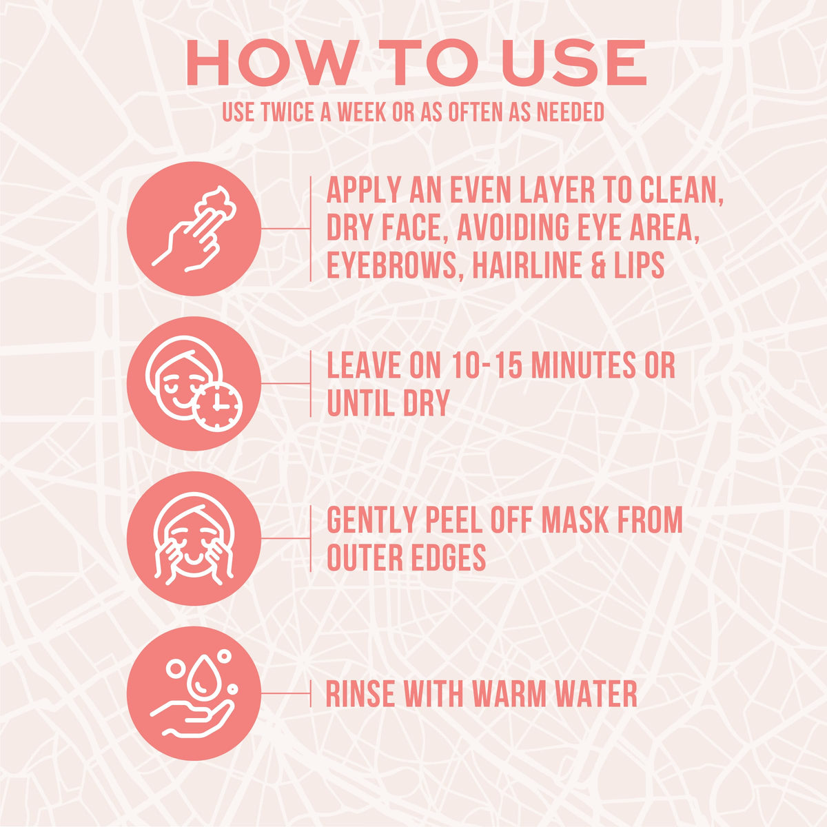 Freeman mask applying on cheek demonstrating even coverage and easy at-home treatment