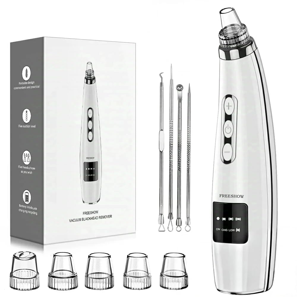 FREESHOW front view of pore vacuum showing compact design and easy grip for precise extraction