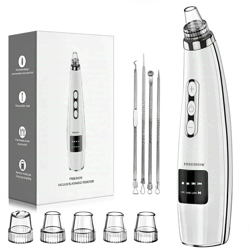 FREESHOW front view of pore vacuum showing compact design and easy grip for precise extraction