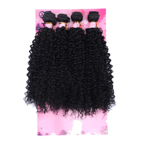 FRELYN front view of packaged kinky curly bundles showing product and benefit convenience