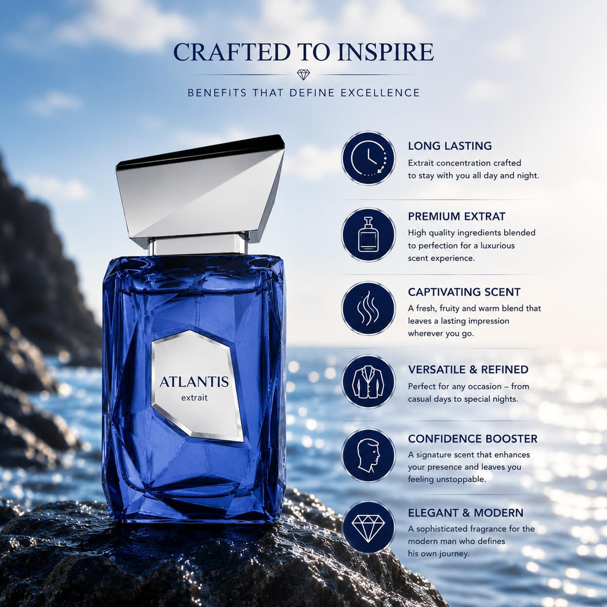 French Avenue Atlantis base notes composition of cacao and amberwood for warmth