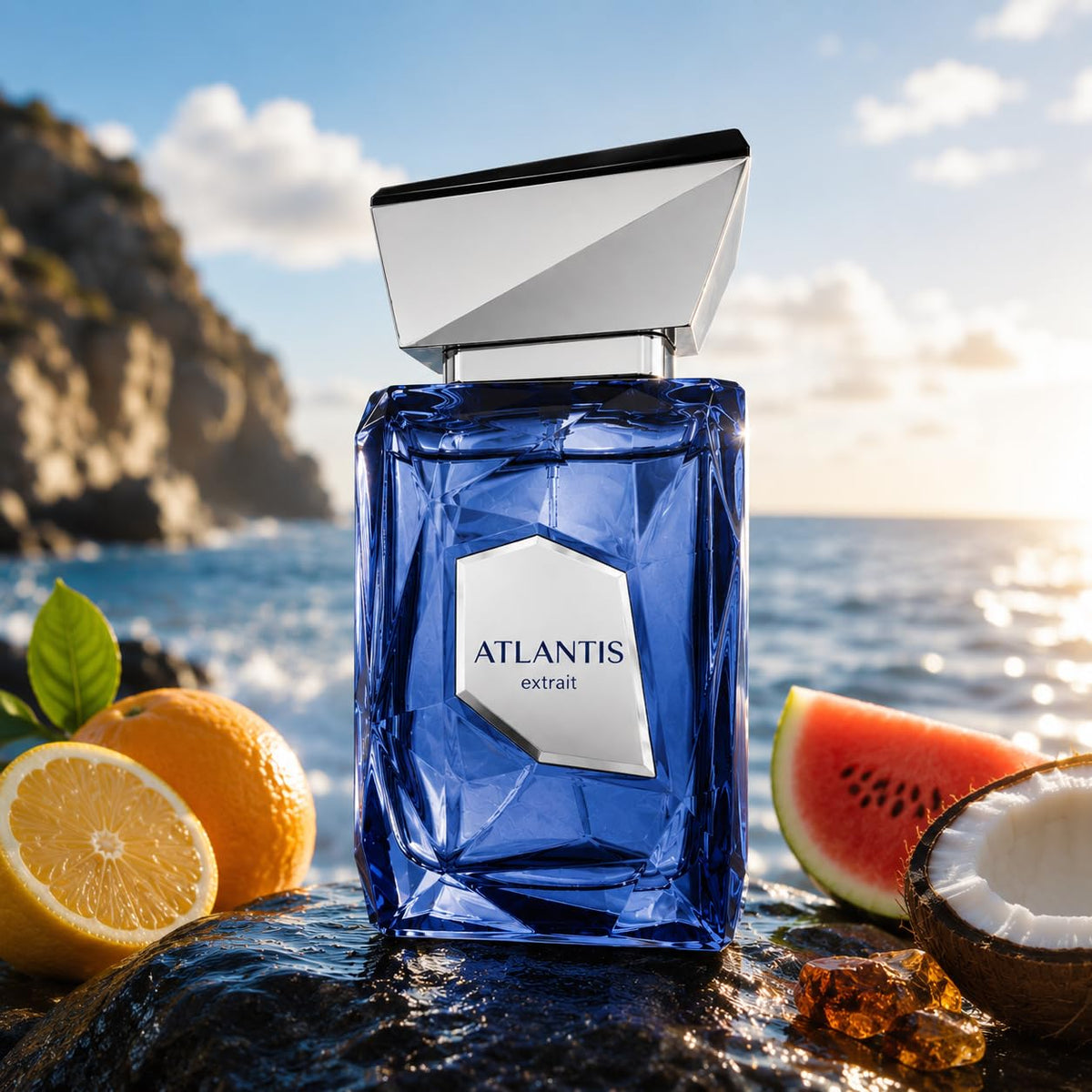 French Avenue Atlantis heart notes with watermelon and coconut evoking juicy balance