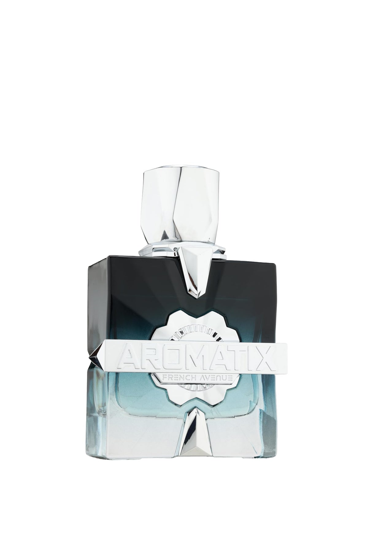 French Avenue bottle angled to reveal metallic accent and refined packaging benefit