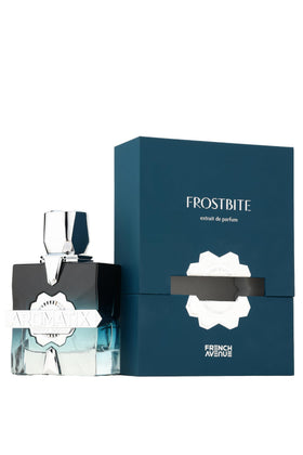 French Avenue composition flatlay with mango, jasmine, amber illustrating scent layers