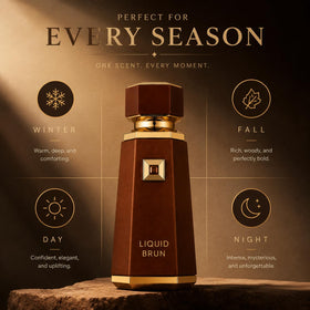 French Avenue Liquid Brun close-up of vanilla notes, suggesting warm sweet heart and lasting comfort