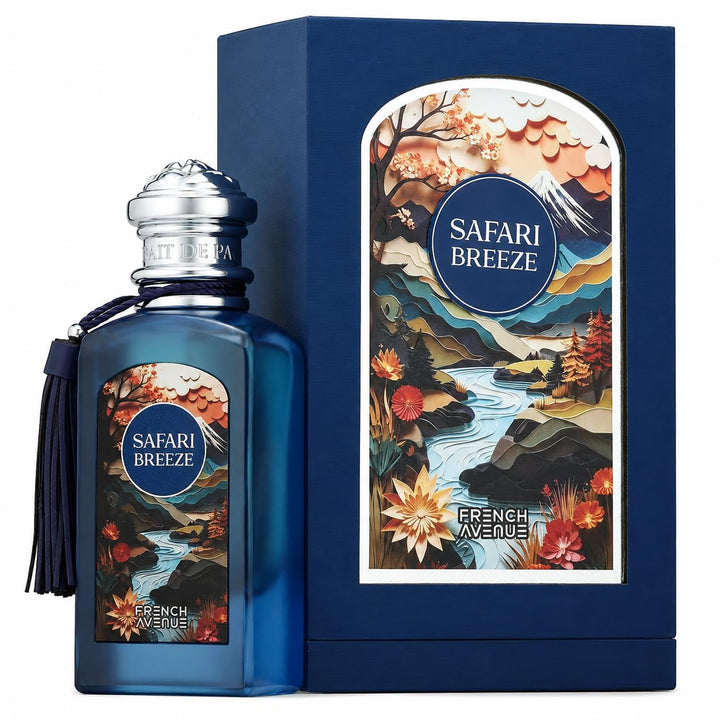 French Avenue bottle front view showing elegant design and long-lasting scent benefit
