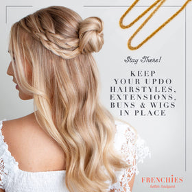 Frenchies hidden in blonde hair for nearly invisible styling