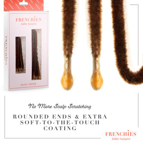 Frenchies pin securing a sleek bun for a neat long-lasting style benefit