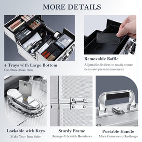 FRENESSA bottom compartment holding palettes and travel bottles for safe storage