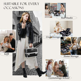 FRENESSA brushes and palettes arranged in trays showing easy access and organization