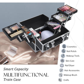 FRENESSA open cantilever trays displaying six tiers for organized cosmetics