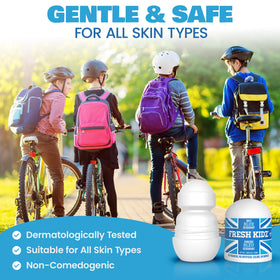 Fresh Kidz deodorant in school backpack for reliable daytime odor protection