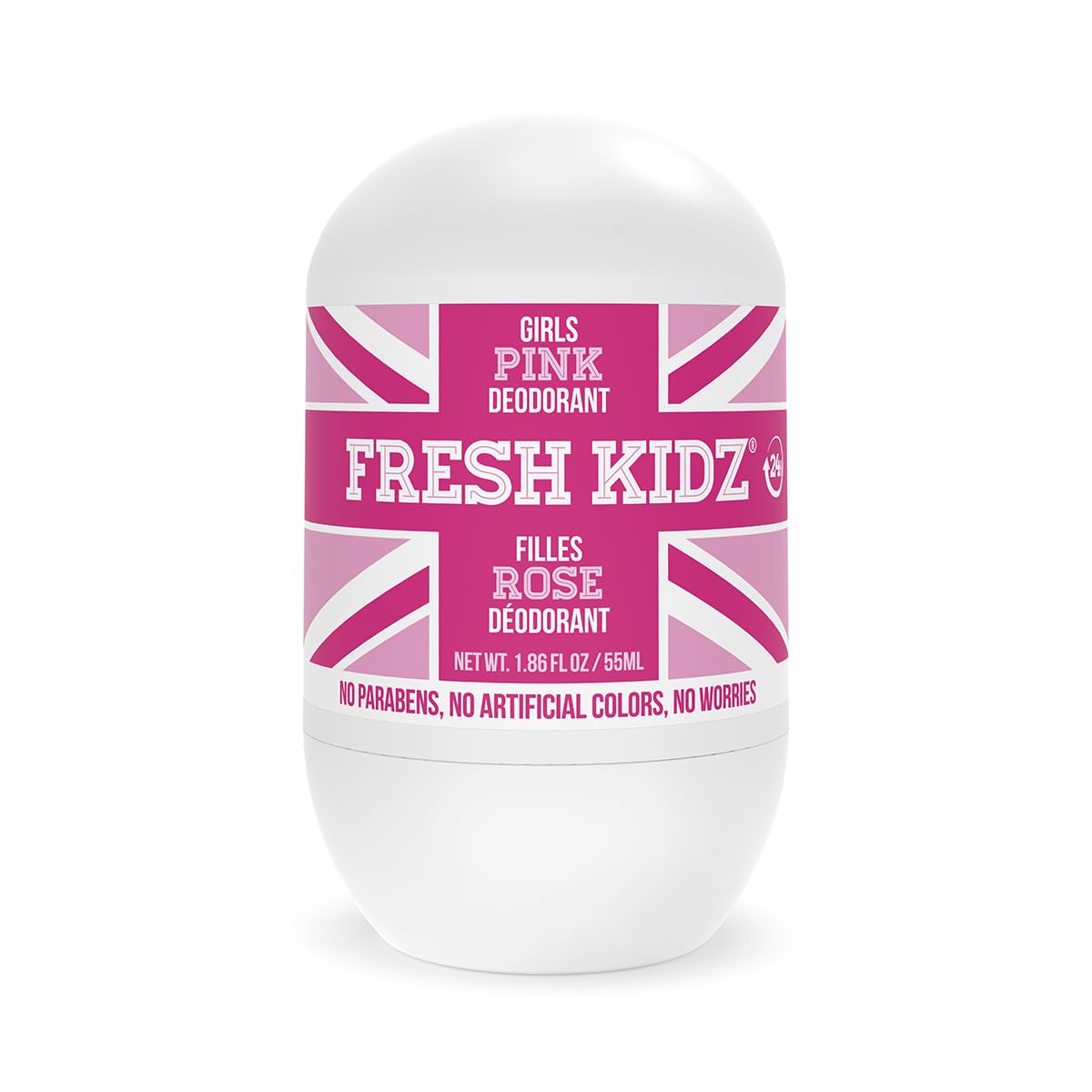 Fresh Kidz front packaging showing pink roll-on and child-friendly design