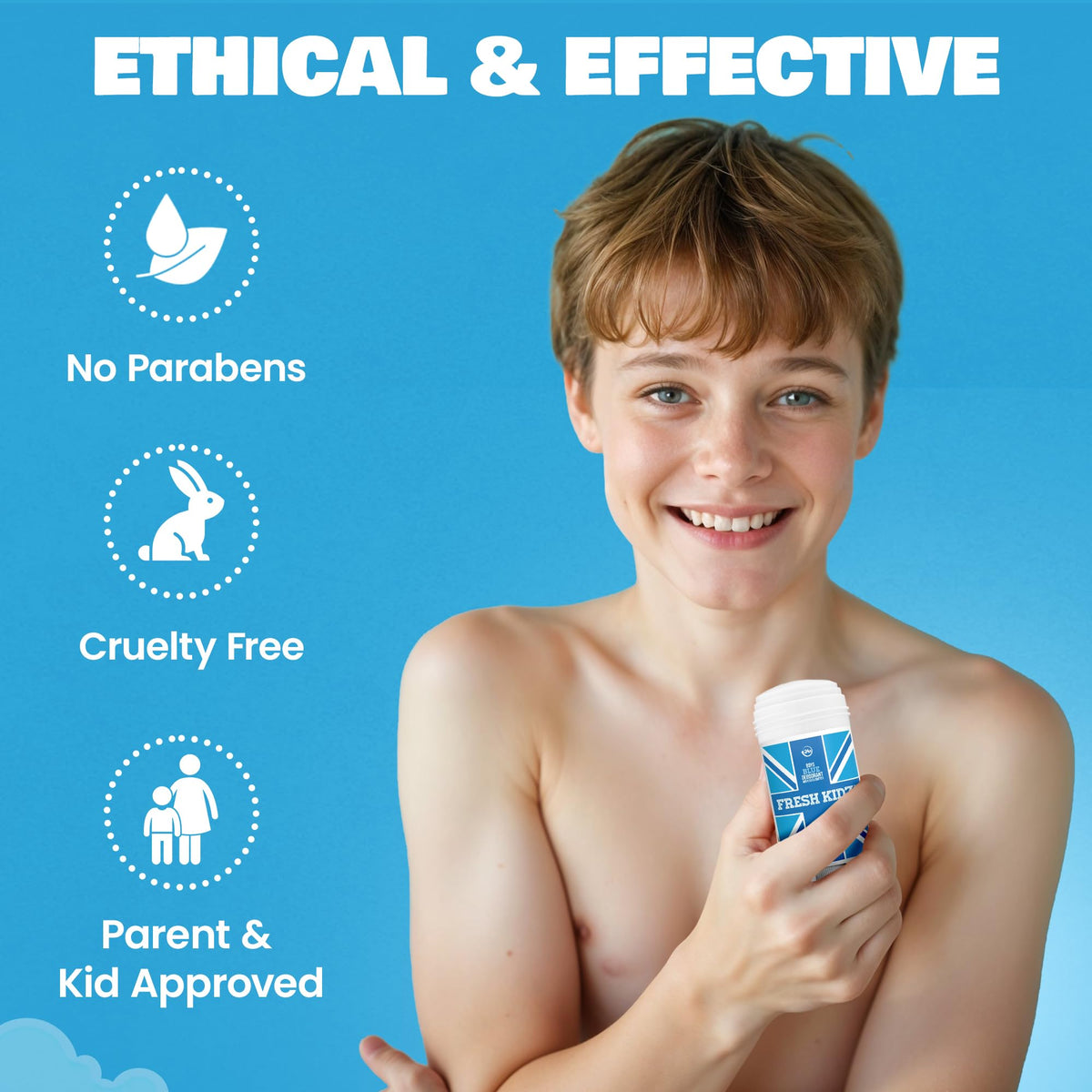 Fresh Kidz label close-up highlighting ingredient safety and transparency