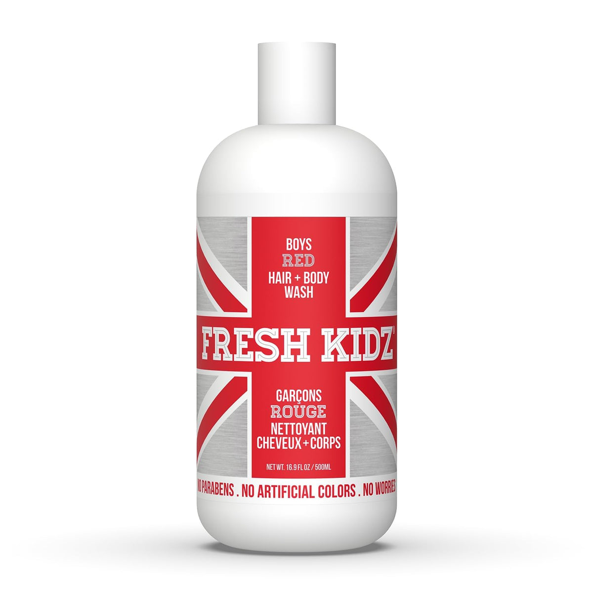 Fresh Kidz front bottle view showing label and benefit of gentle cleansing