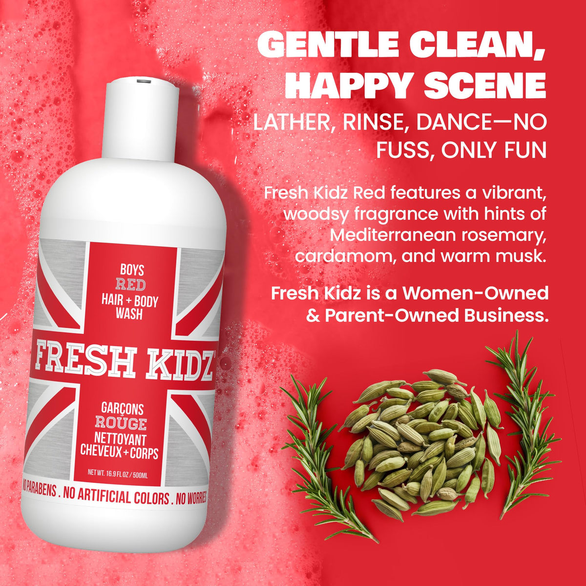 Fresh Kidz bottle beside gym bag illustrating travel and sports-ready benefit