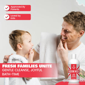 Fresh Kidz pump and cap detail highlighting easy, controlled dispensing