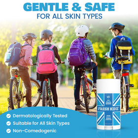 Fresh Kidz stick in hand being applied for quick, mess-free use